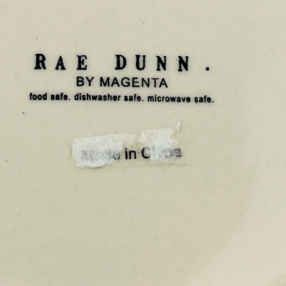 Rae Dunn Stitched Fruit Green Apple 6" Appetizer Plate MAGENTA Retired - Picture 4 of 5